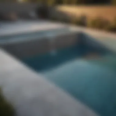 Stunning concrete swimming pool with unique design