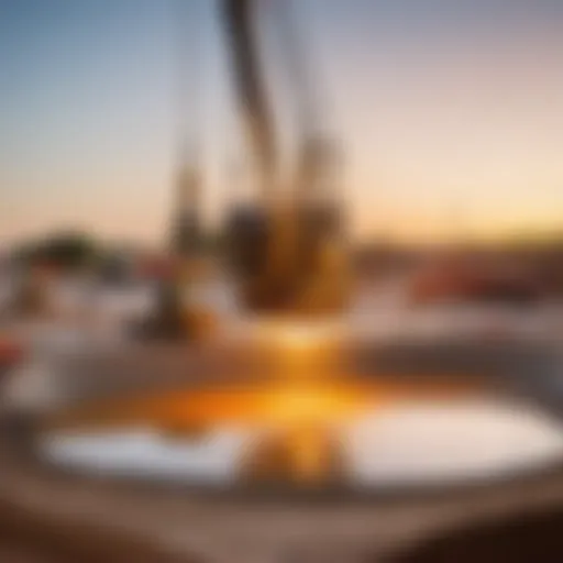 Concrete pouring at construction site in Fort Worth