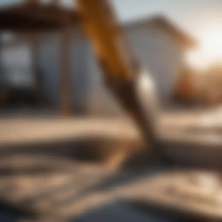 Precision pouring of concrete for house foundation