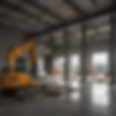 Construction Site with High-Tech Equipment