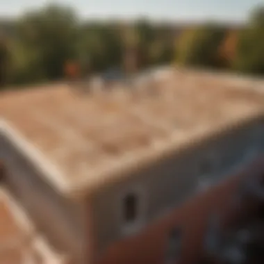 Construction Workers Installing Roof on Two-Story House