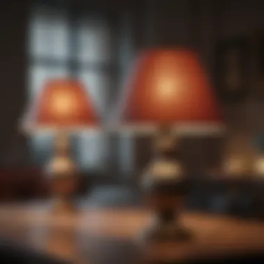Chic Table Lamps Chic table lamps enhancing the ambiance of a dining space