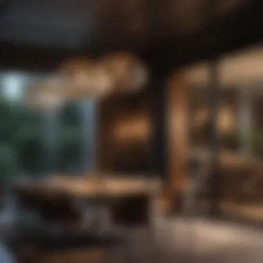 Innovative Lighting Design Innovative lighting design creating a cozy dining atmosphere