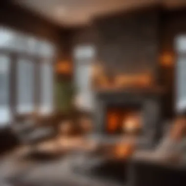 4-season room with cozy fireplace