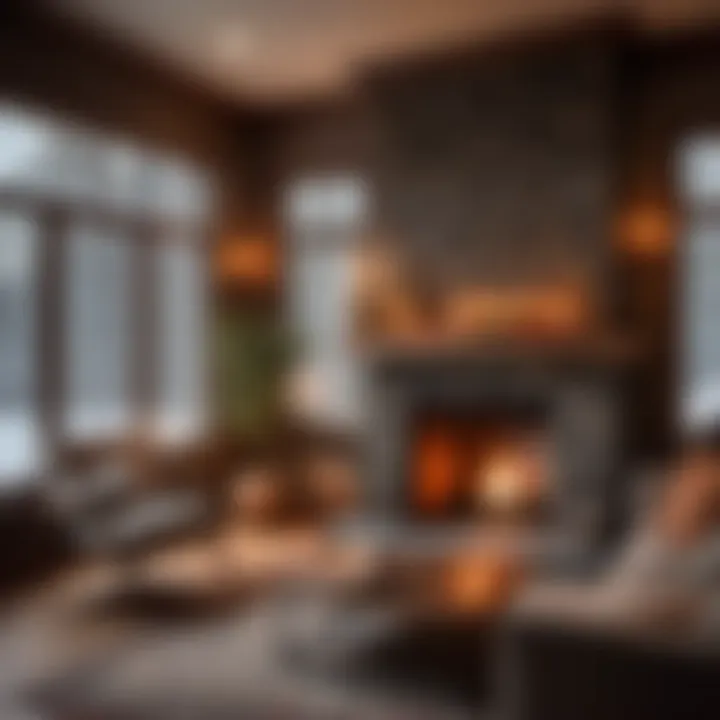 4-season room with cozy fireplace