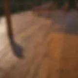 A beautifully constructed wooden deck showcasing craftsmanship