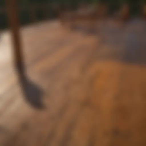 A beautifully constructed wooden deck showcasing craftsmanship