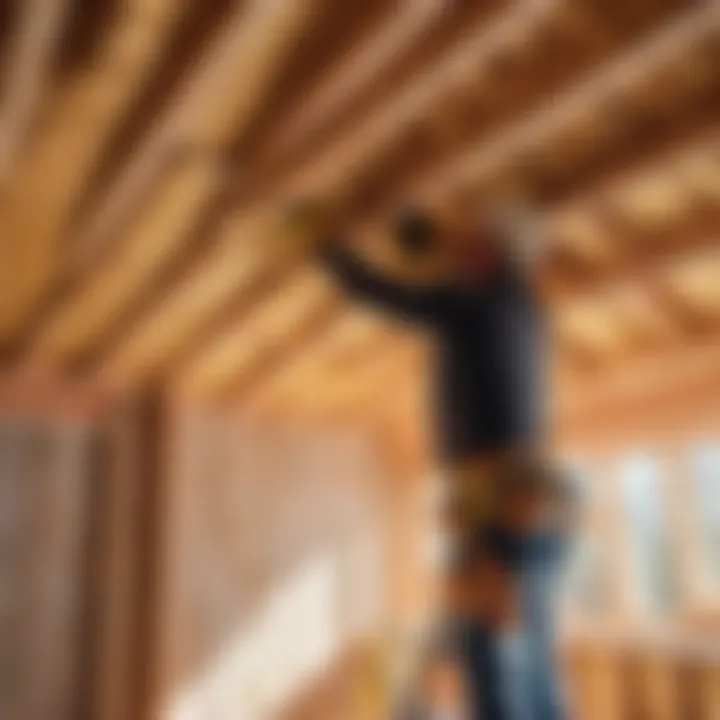 Expert Insulation Installation Illustration showcasing skilled professionals installing insulation