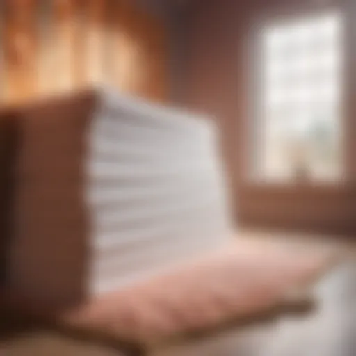 Illustration depicting various types of insulation materials