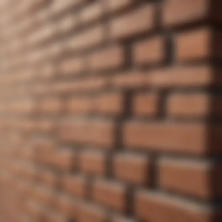 Close-up of high-quality brick materials used in construction