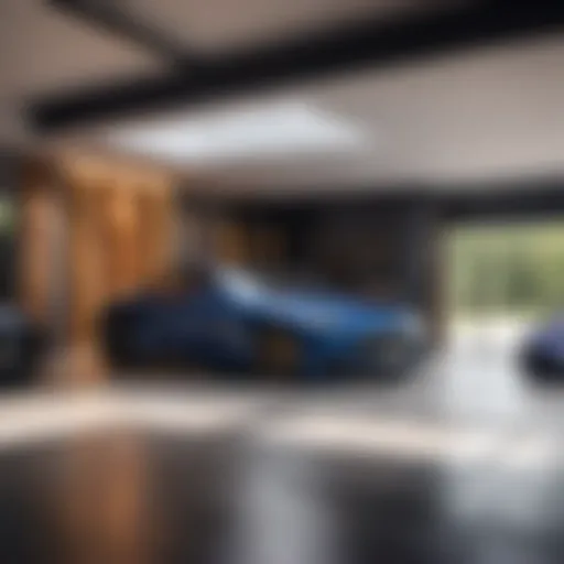 Modern garage design with luxury finishes