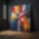 Artistic paintbrush strokes on canvas