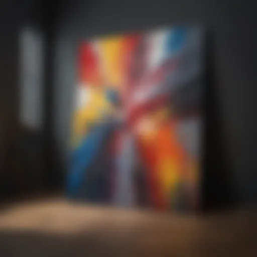 Artistic paintbrush strokes on canvas