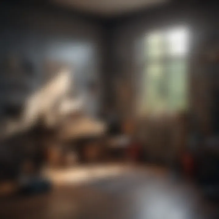 Painter's tools and equipment arrangement