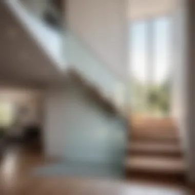 Sleek Glass Bannister for Minimalistic Residence Glass Bannister for Minimalist Home