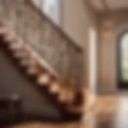 Sleek Wooden Bannister in Modern Interior