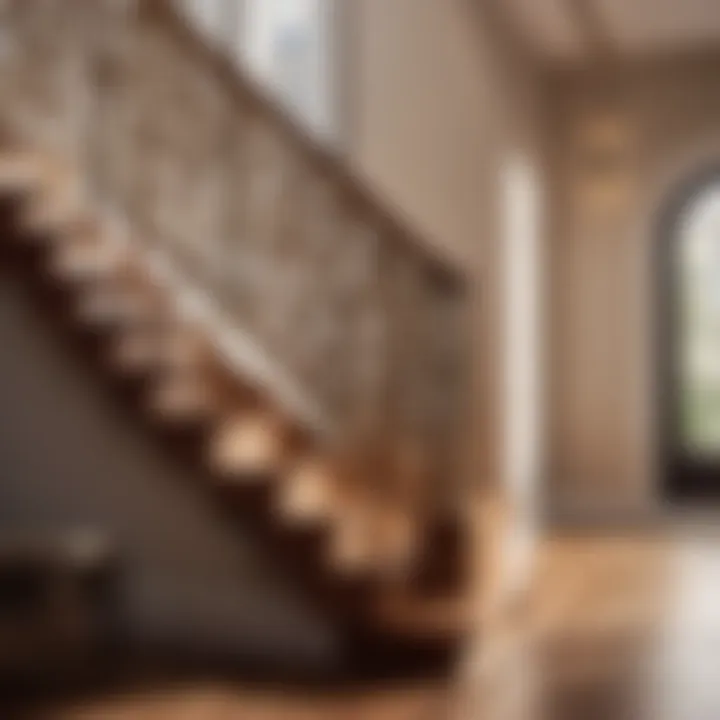 Sleek Wooden Bannister in Modern Interior