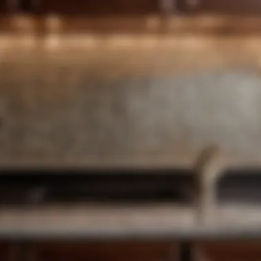 Detailed close-up of sheet tile backsplash installation