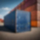 Empty shipping container made from high-grade steel