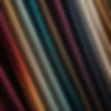 Elegant fabric swatches in rich hues