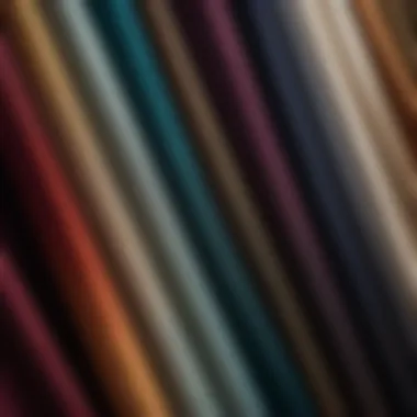 Elegant fabric swatches in rich hues