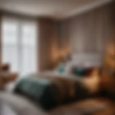 Transformed Living Space Styled bedroom with completed DIY blackout curtains