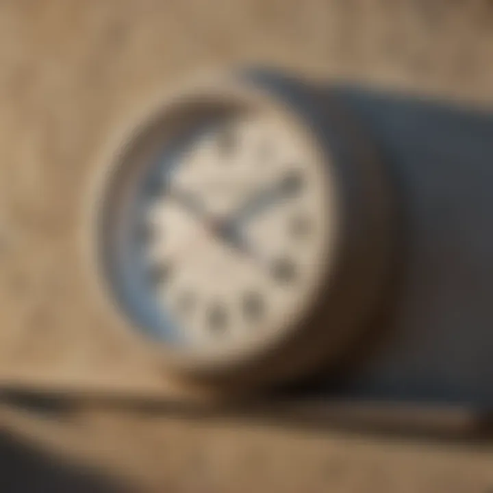 Industrial-style cement clock with modern flair
