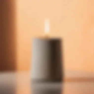Minimalist cement candle holder with elegant design