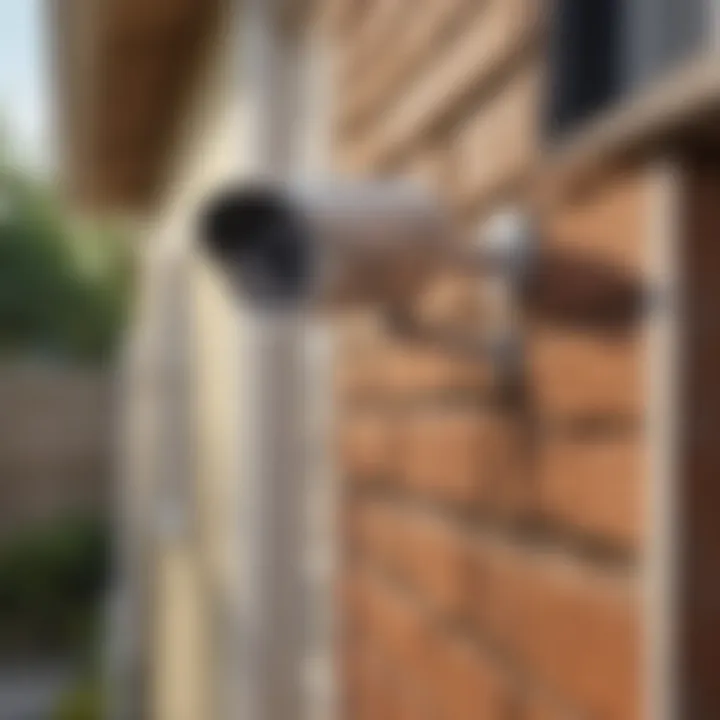 A person installing an outdoor security camera, demonstrating ease of installation in a residential setting.