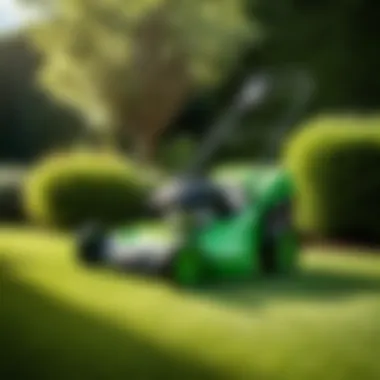 Green Gardening Revolution Eco-Friendly Battery-Powered Lawn Mower at Work