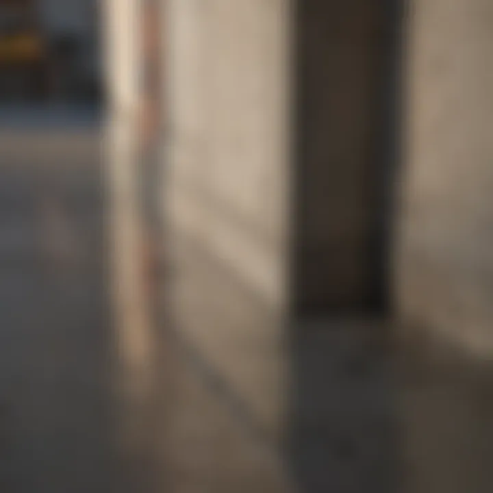 Before and after image of paint removal on concrete