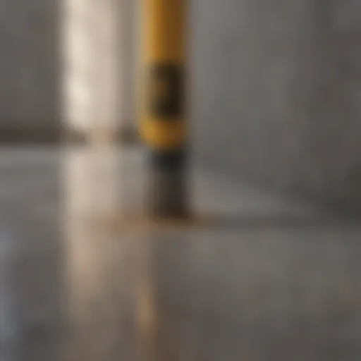 Chemical paint removal solution applied to concrete