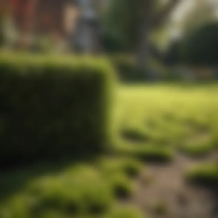 Revitalized Lawn Post-Moss Removal Healthy lawn after moss removal