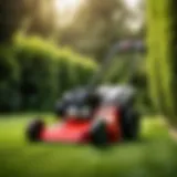 Efficient All-Wheel Drive Walk-Behind Lawn Mower in Action