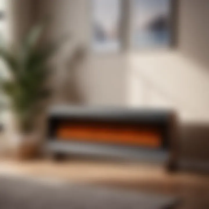 Sleek and stylish electric space heater for home decor