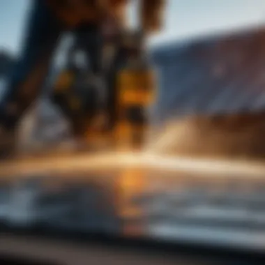 Optimized Efficiency in Cutting Efficient metal roofing cutter in action
