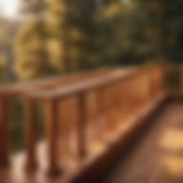 Harmonious Cedar Wood Railings Integration