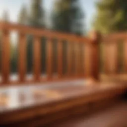 Majestic Cedar Wood Deck Railing Design
