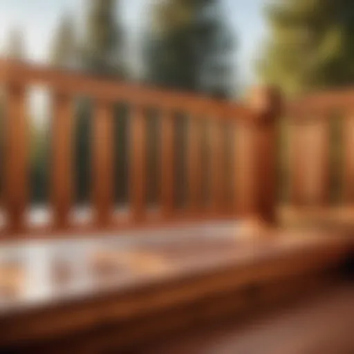 Majestic Cedar Wood Deck Railing Design