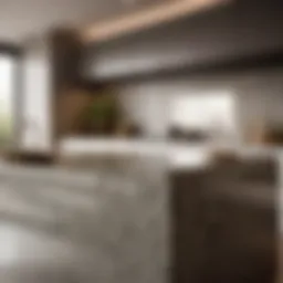 Elegant Granite Countertop in Minimalist Kitchen Setting