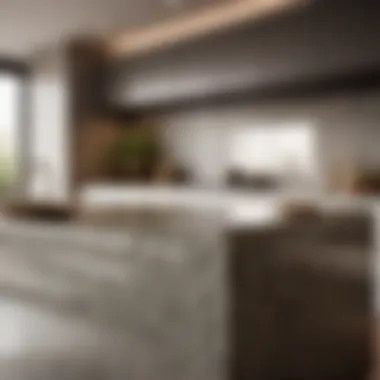 Elegant Granite Countertop in Minimalist Kitchen Setting