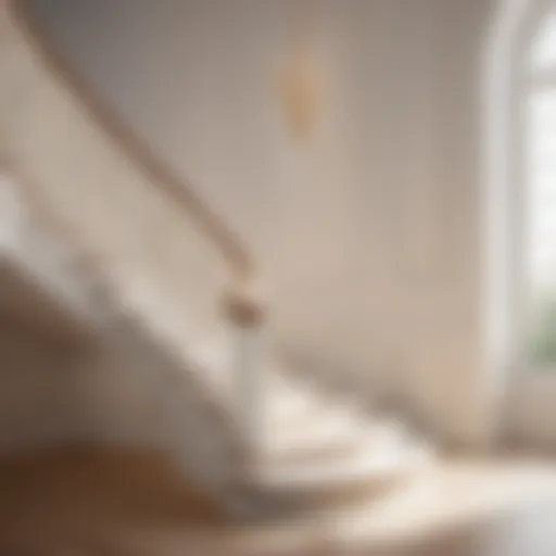 Elegant Spiral White Wooden Handrail