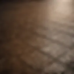 A sophisticated geometric pattern stamped on concrete flooring