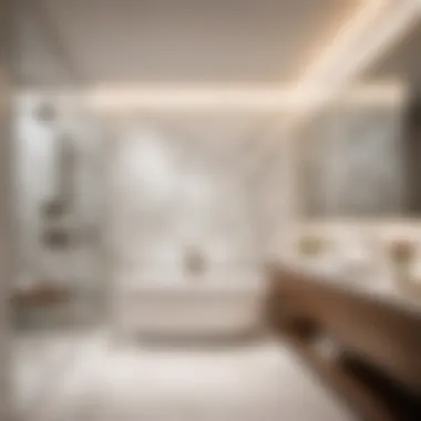 Elegant bathroom remodel with marble accents