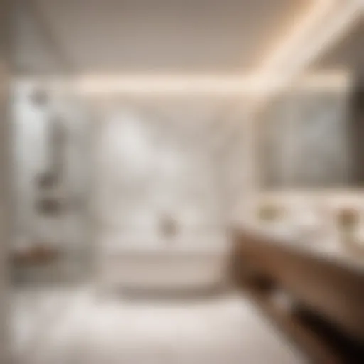 Elegant bathroom remodel with marble accents