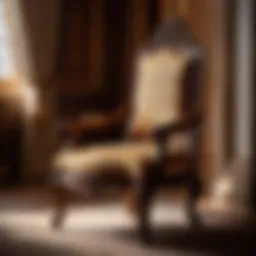 Elegant chair with intricate wood carving