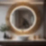 Elegant custom cut mirror on wall