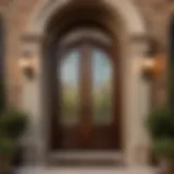 Elegant exterior door design with intricate detailing