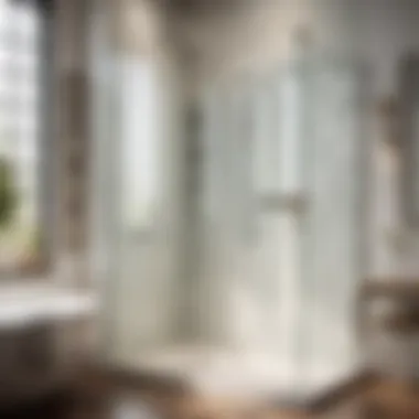 Elegant frameless shower glass panel