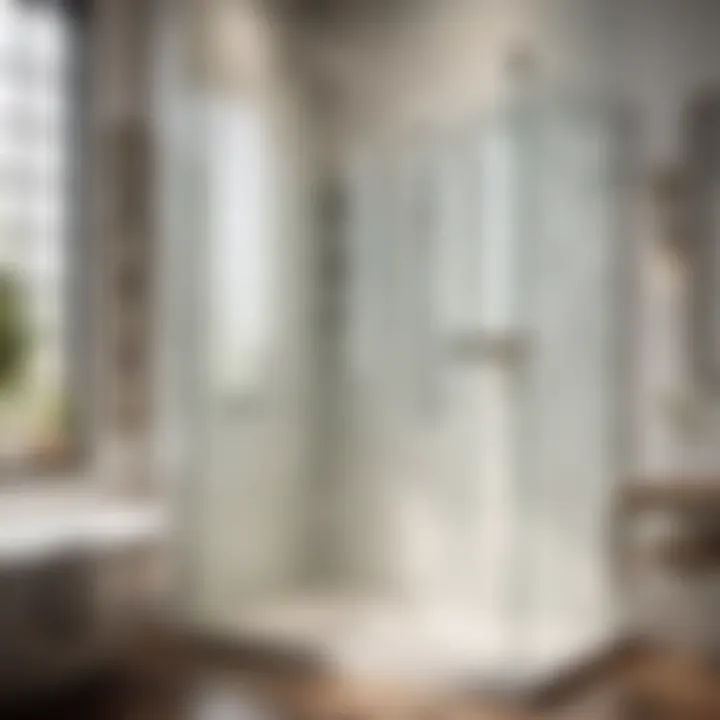 Elegant frameless shower glass panel